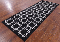 Thumbnail for Black Patchwork Cowhide Runner Rug - 4' 0