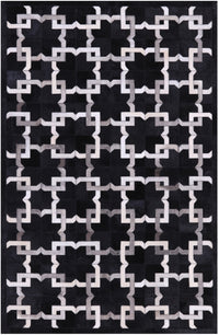 Thumbnail for Black Patchwork Cowhide Rug - 4' 0