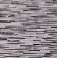 Thumbnail for Grey Square Patchwork Cowhide Rug - 7' 0