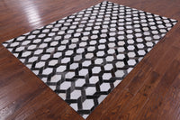 Thumbnail for Grey & White Patchwork Cowhide Rug - 6' 0