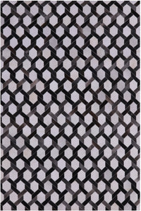 Thumbnail for Grey & White Patchwork Cowhide Rug - 6' 0