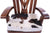 Reclaimed Wood Chair Handcarved Back Sunflower Removable Hair-On Cowhide Pillow