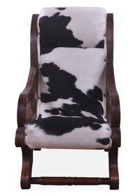 Thumbnail for Hair-On Cowhide Handcrafted Reclaimed Wood Chair