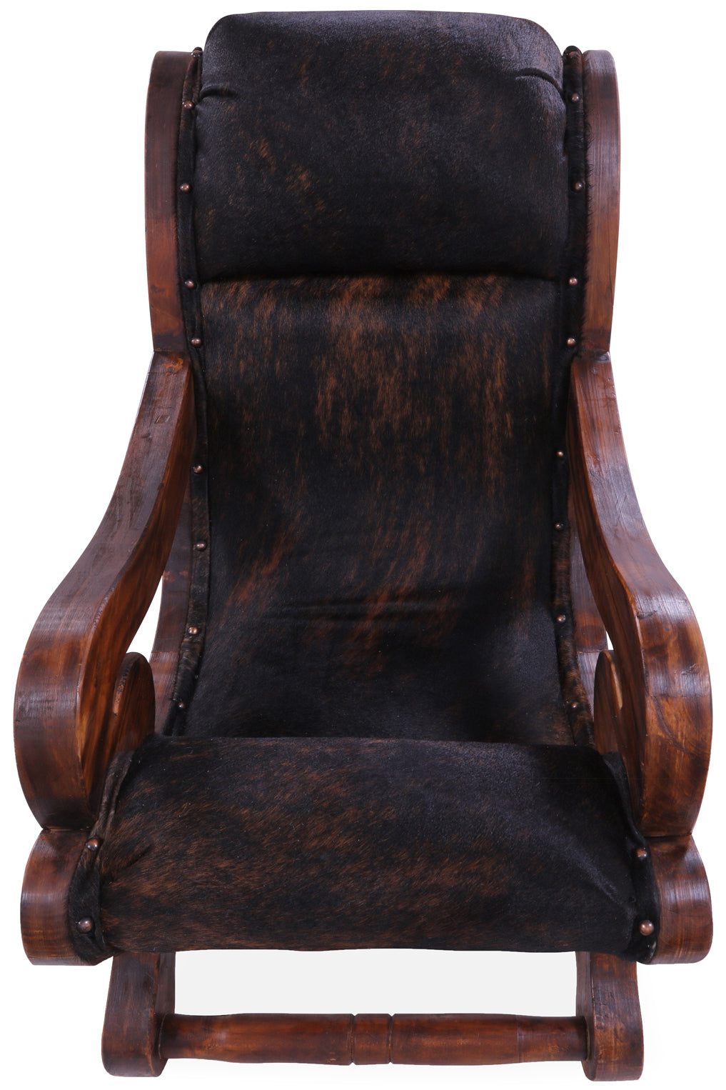 Hair-On Cowhide Handcrafted Reclaimed Wood Chair