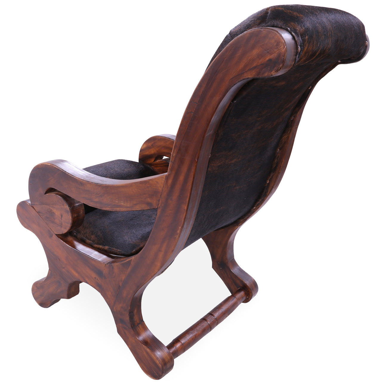 Hair-On Cowhide Handcrafted Reclaimed Wood Chair