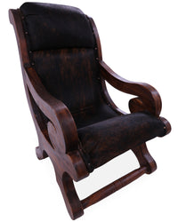 Thumbnail for Hair-On Cowhide Handcrafted Reclaimed Wood Chair