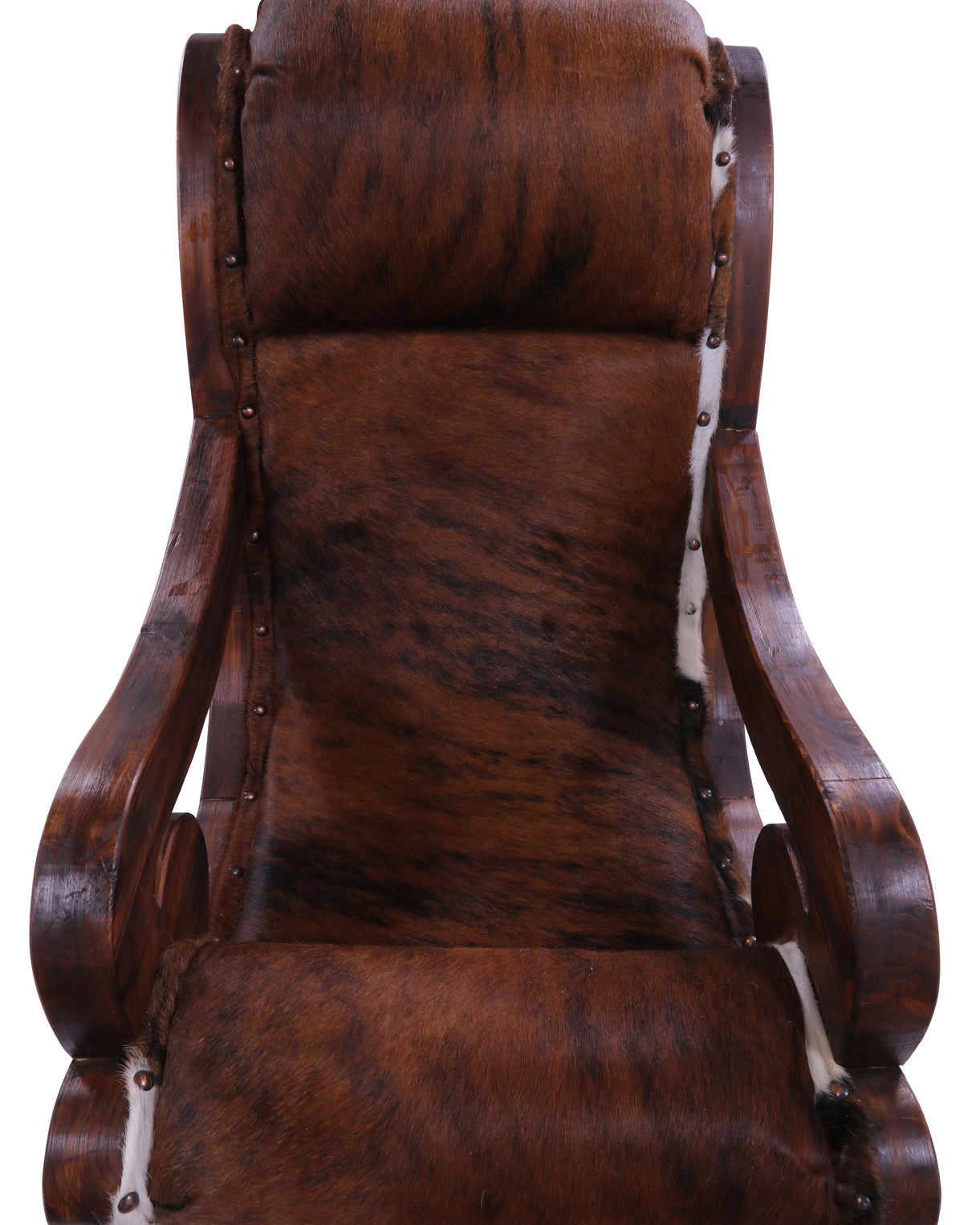 Hair-On Cowhide Handcrafted Reclaimed Wood Chair