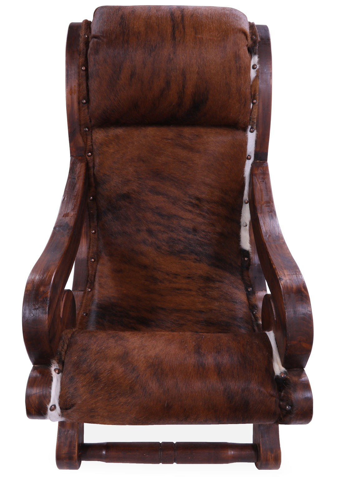 Hair-On Cowhide Handcrafted Reclaimed Wood Chair