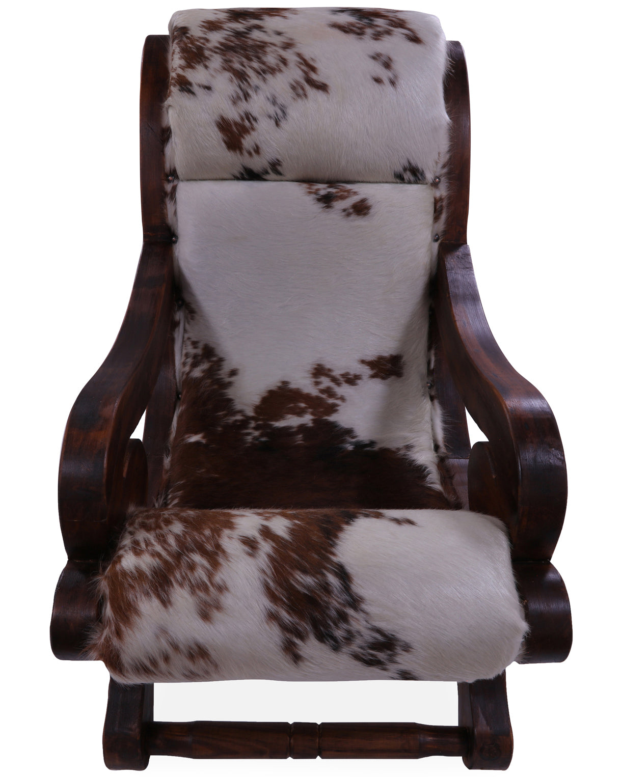 Hair-On Cowhide Handcrafted Reclaimed Wood Chair