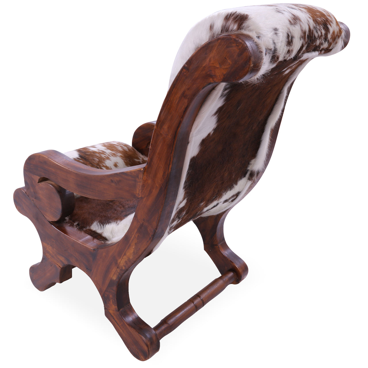 Hair-On Cowhide Handcrafted Reclaimed Wood Chair