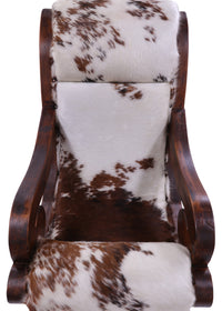 Thumbnail for Hair-On Cowhide Handcrafted Reclaimed Wood Chair