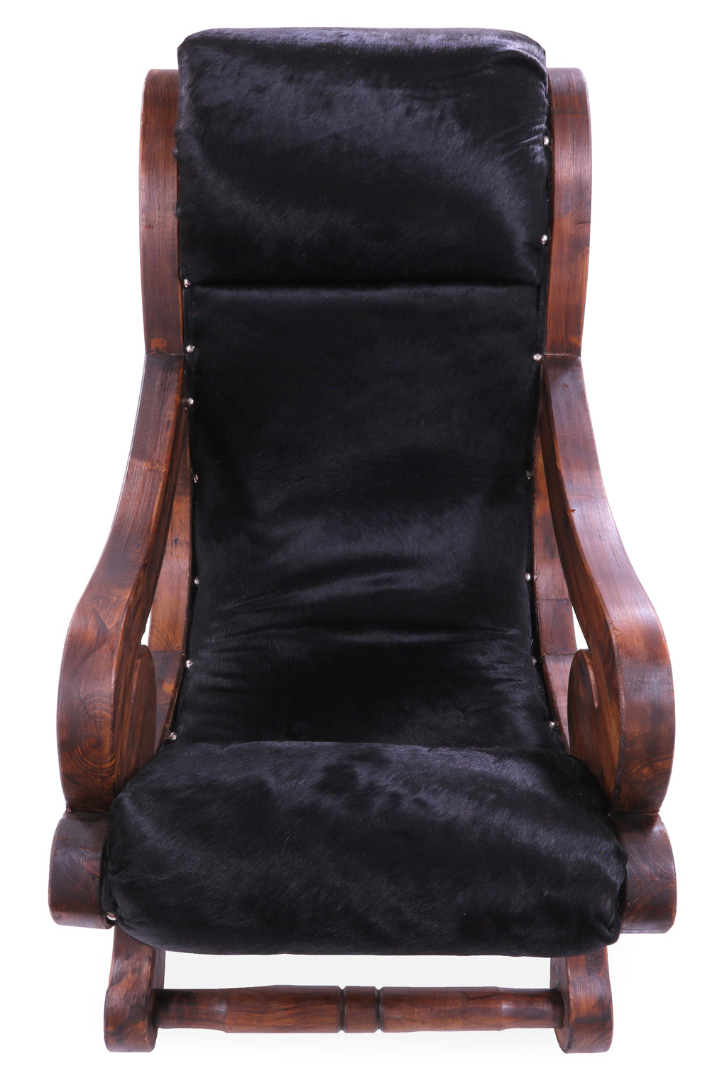 Hair-On Cowhide Handcrafted Reclaimed Wood Chair