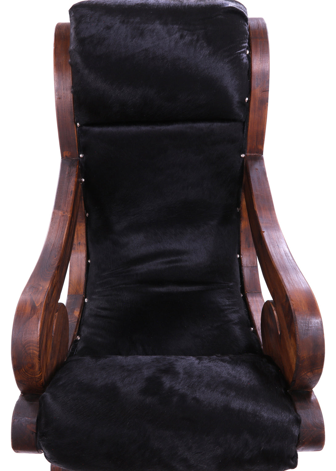 Hair-On Cowhide Handcrafted Reclaimed Wood Chair