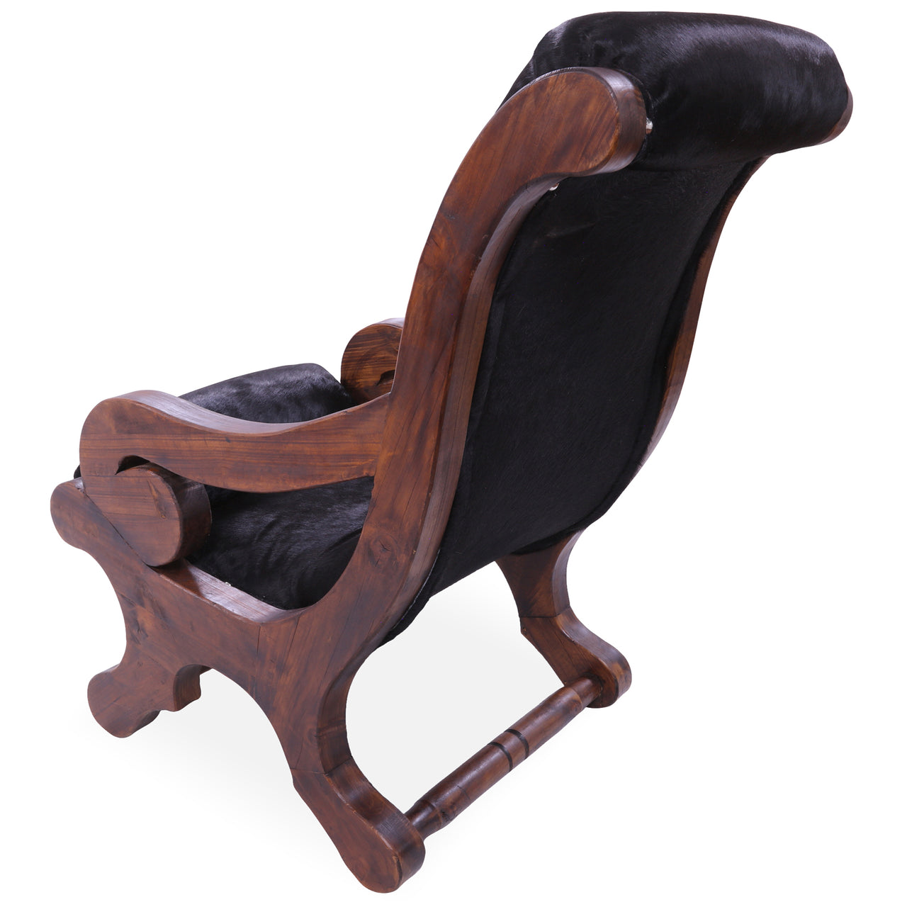 Hair-On Cowhide Handcrafted Reclaimed Wood Chair