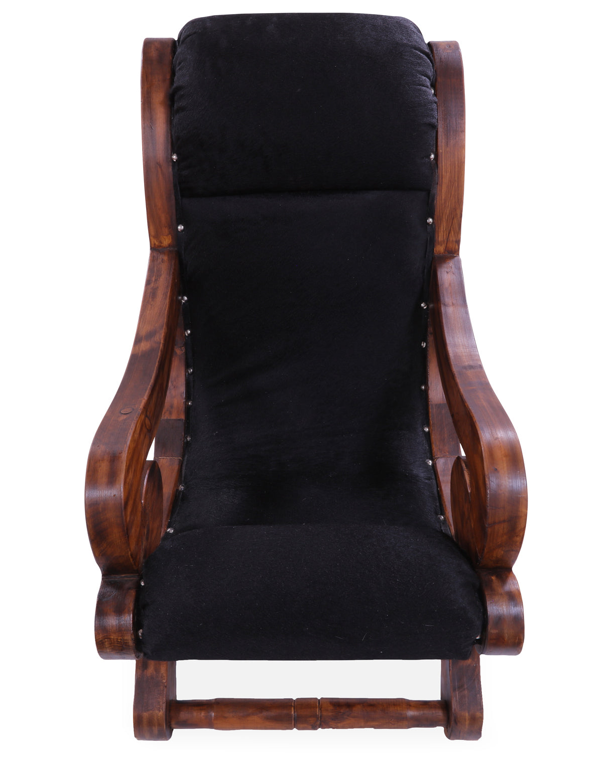 Hair-On Cowhide Handcrafted Reclaimed Wood Chair