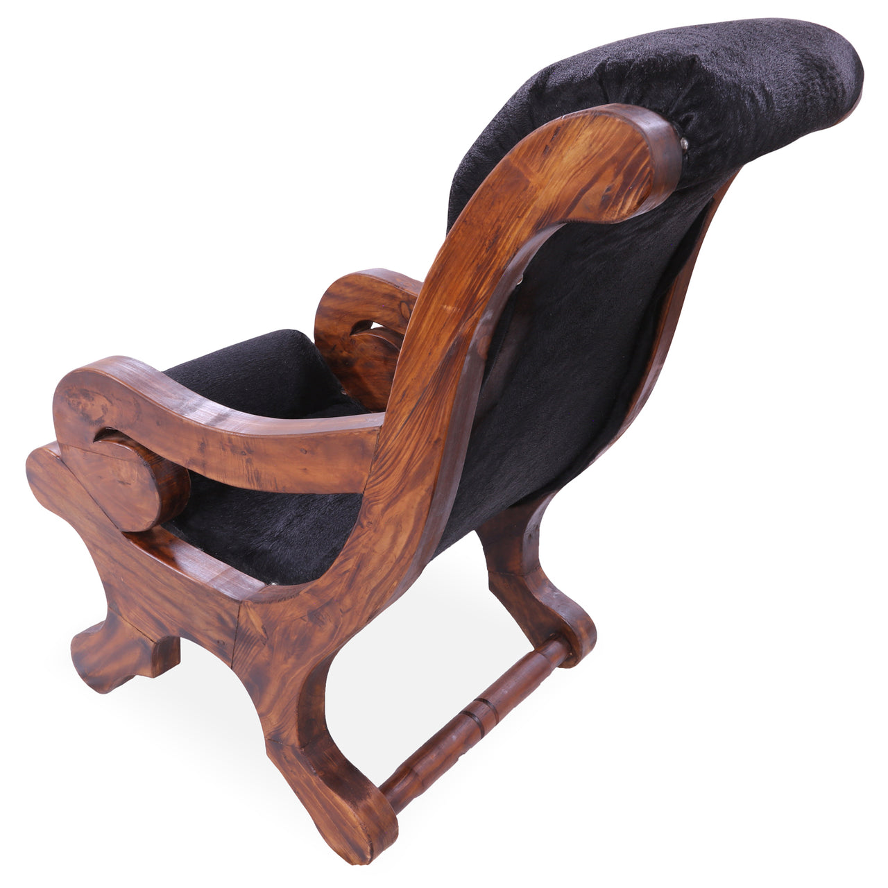 Hair-On Cowhide Handcrafted Reclaimed Wood Chair