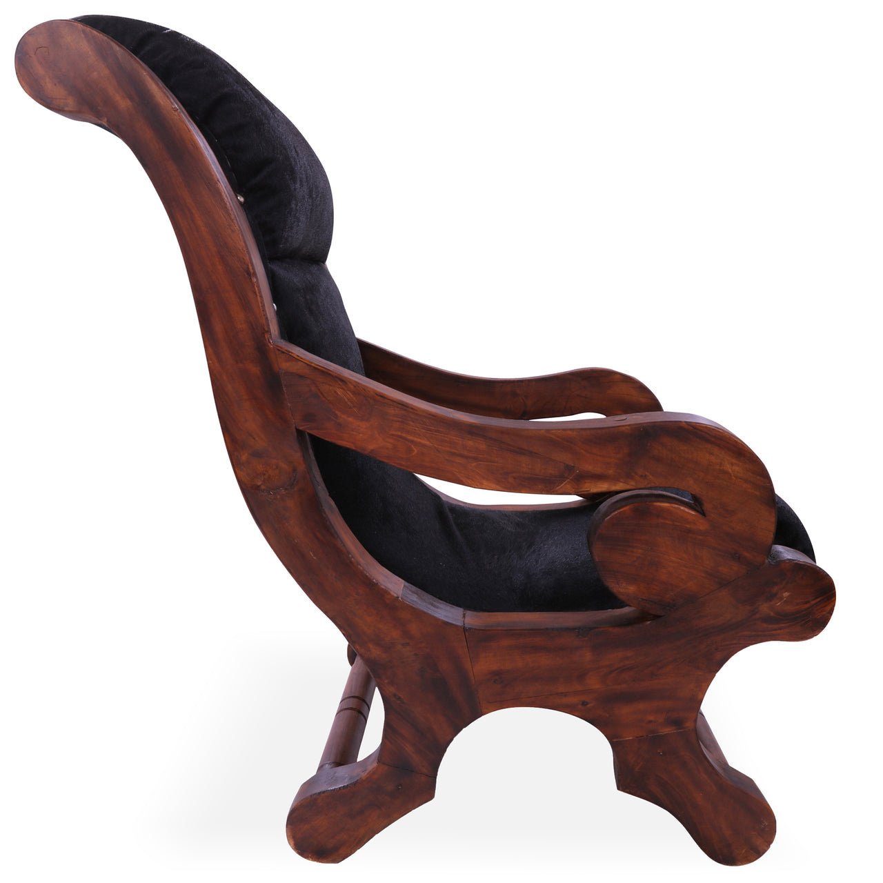 Hair-On Cowhide Handcrafted Reclaimed Wood Chair