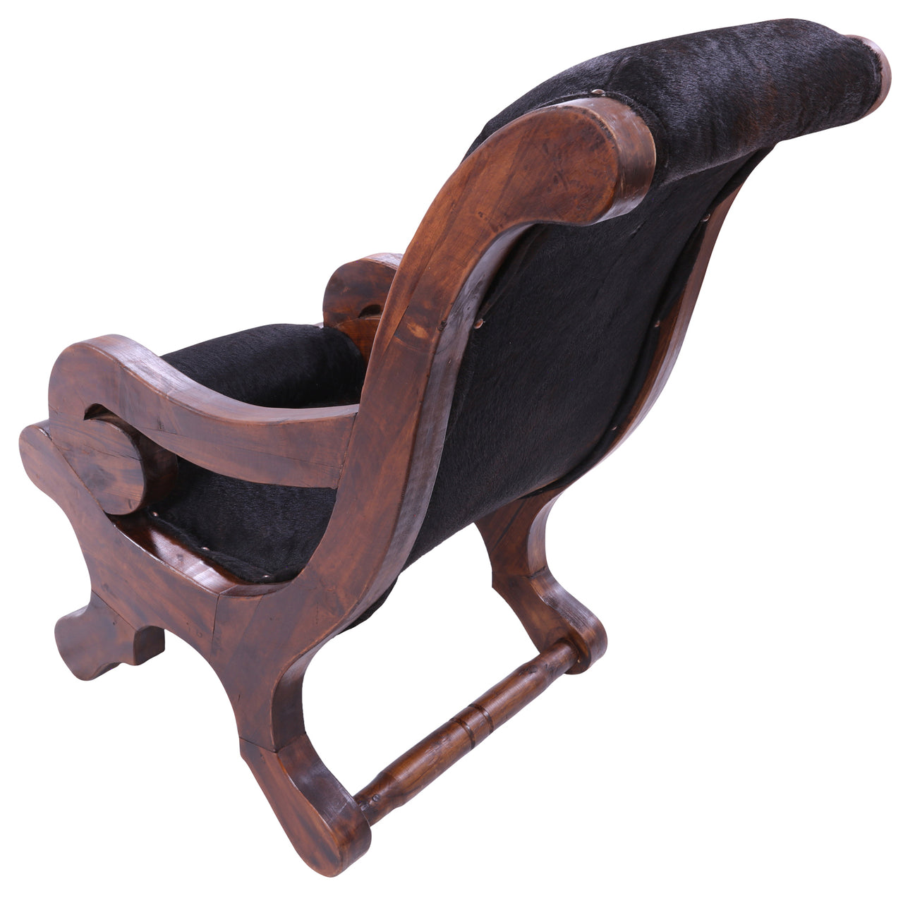 Hair-On Cowhide Handcrafted Reclaimed Wood Chair