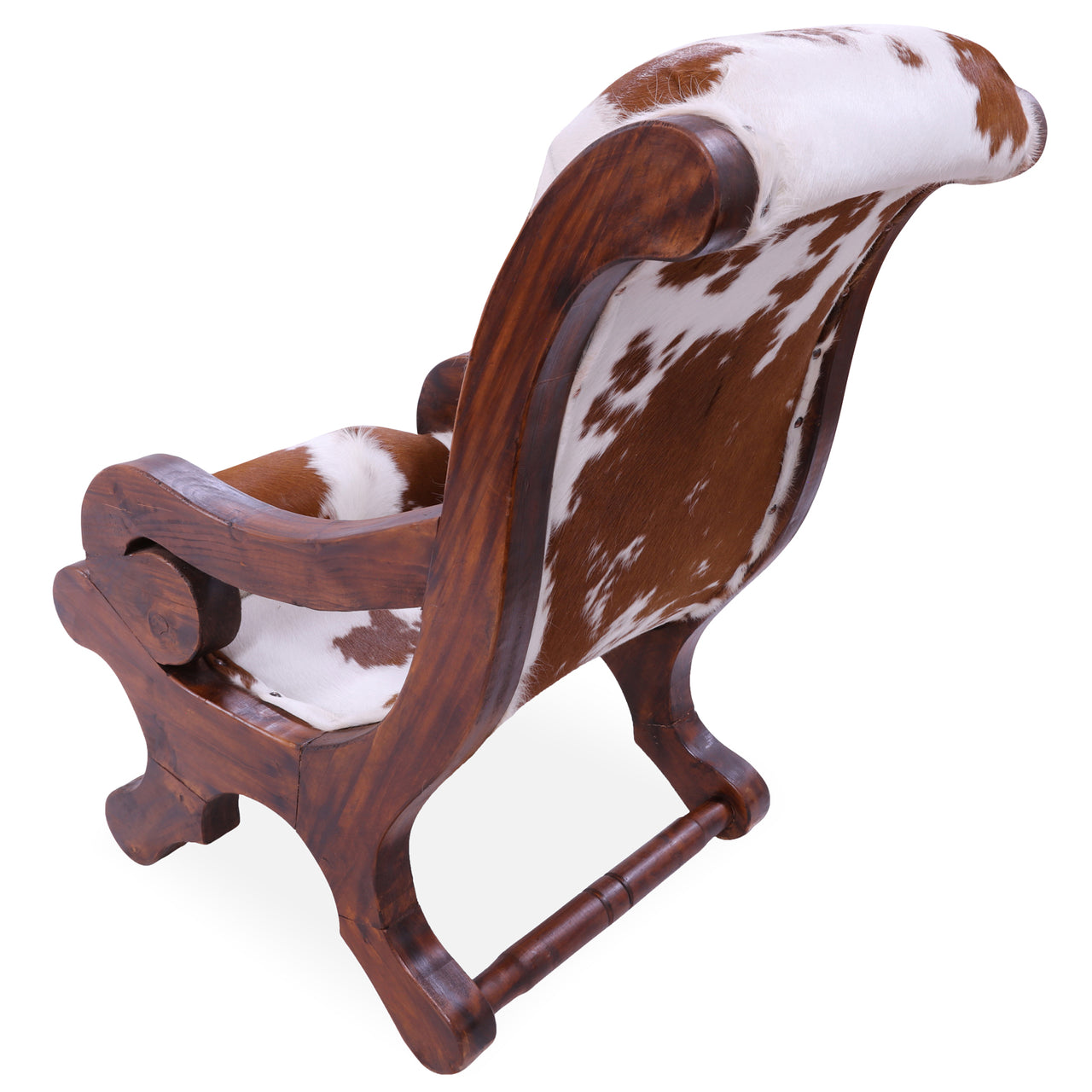 Hair-On Cowhide Handcrafted Reclaimed Wood Chair