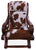 Hair-On Cowhide Handcrafted Reclaimed Wood Chair