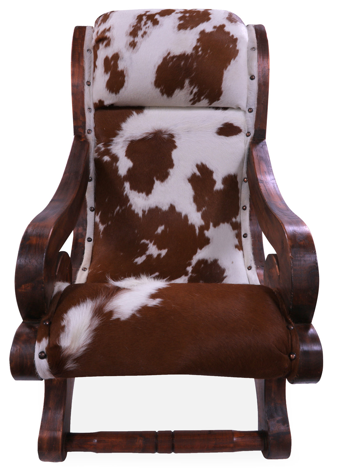 Hair-On Cowhide Handcrafted Reclaimed Wood Chair