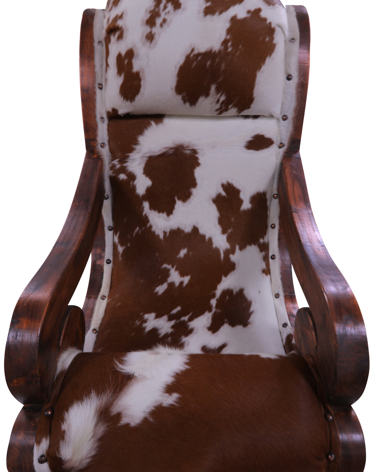 Hair-On Cowhide Handcrafted Reclaimed Wood Chair