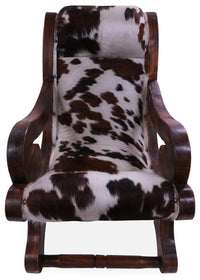 Thumbnail for Hair-On Cowhide Handcrafted Reclaimed Wood Chair