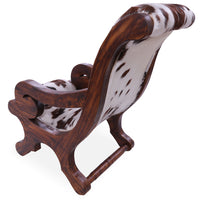 Thumbnail for Hair-On Cowhide Handcrafted Reclaimed Wood Chair