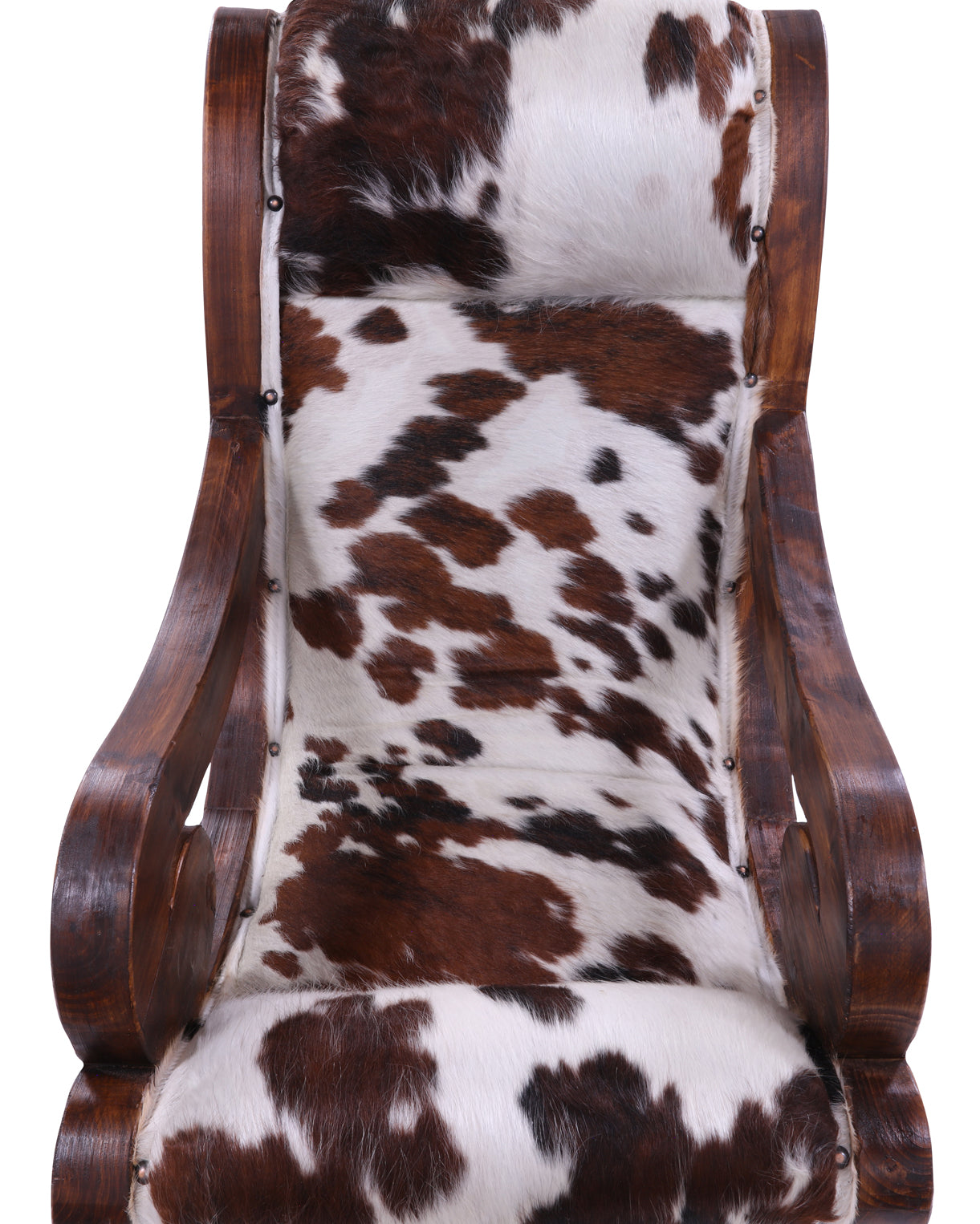 Hair-On Cowhide Handcrafted Reclaimed Wood Chair