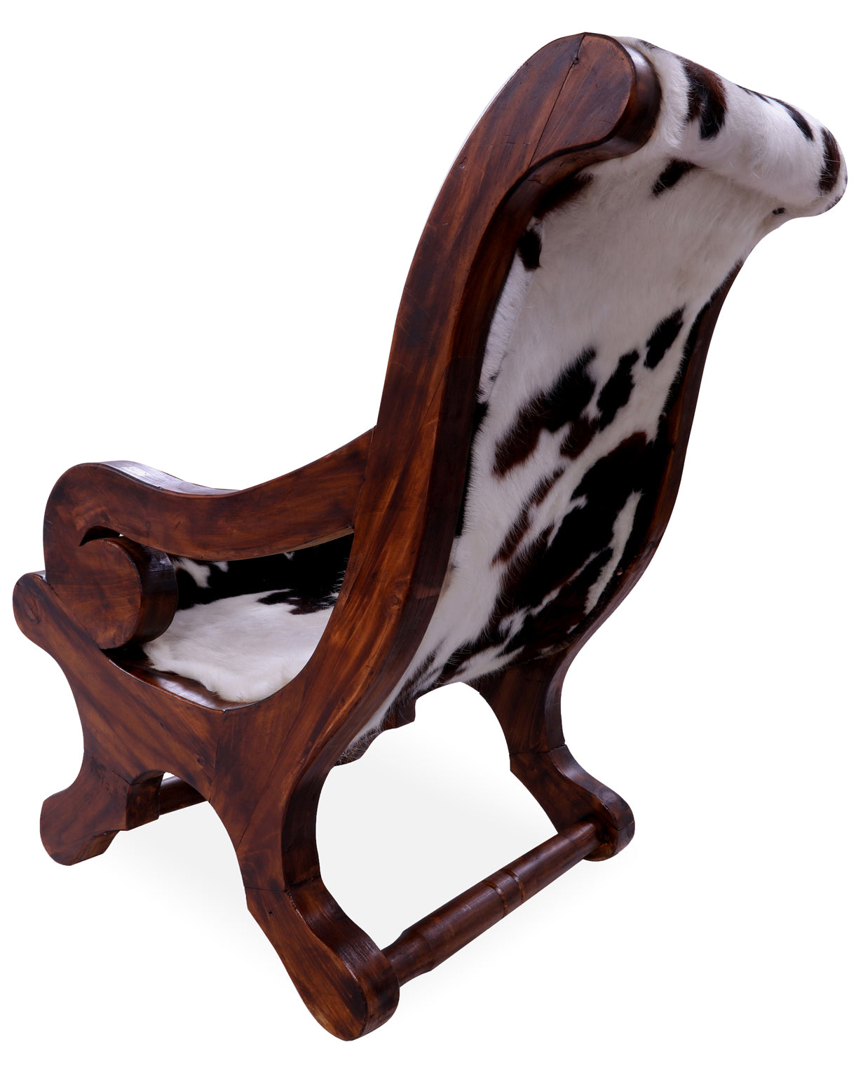 Hair-On Cowhide Handcrafted Reclaimed Wood Chair