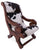 Hair-On Cowhide Handcrafted Reclaimed Wood Chair