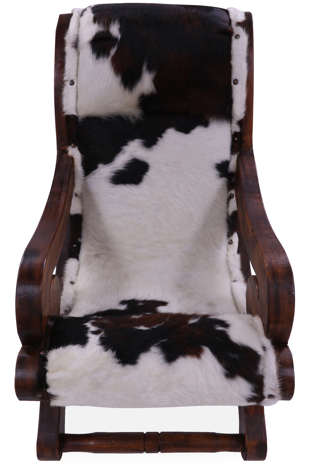 Hair-On Cowhide Handcrafted Reclaimed Wood Chair