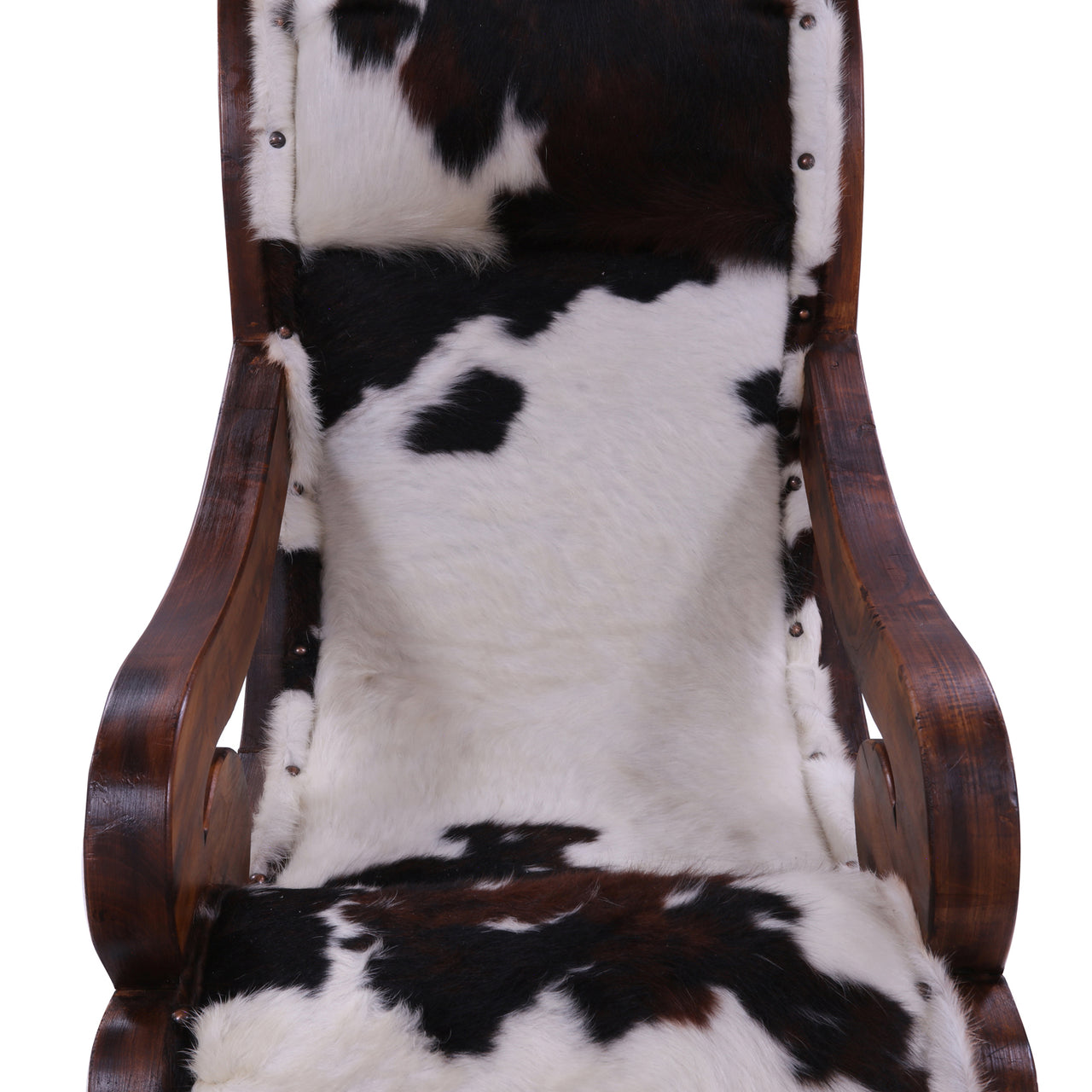 Hair-On Cowhide Handcrafted Reclaimed Wood Chair