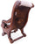 Hair-On Cowhide Handcrafted Reclaimed Wood Chair