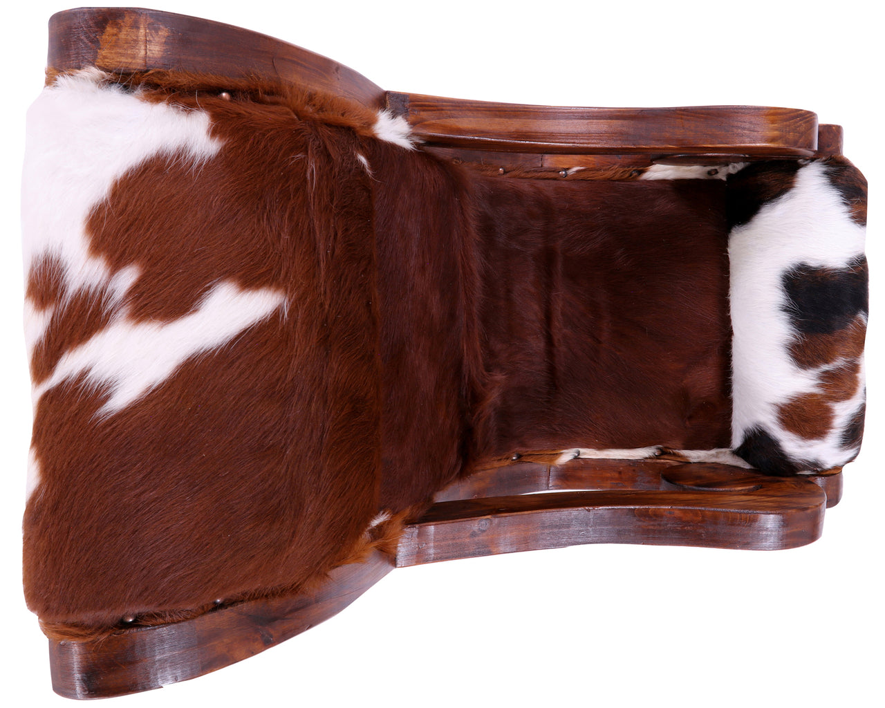 Hair-On Cowhide Handcrafted Reclaimed Wood Chair