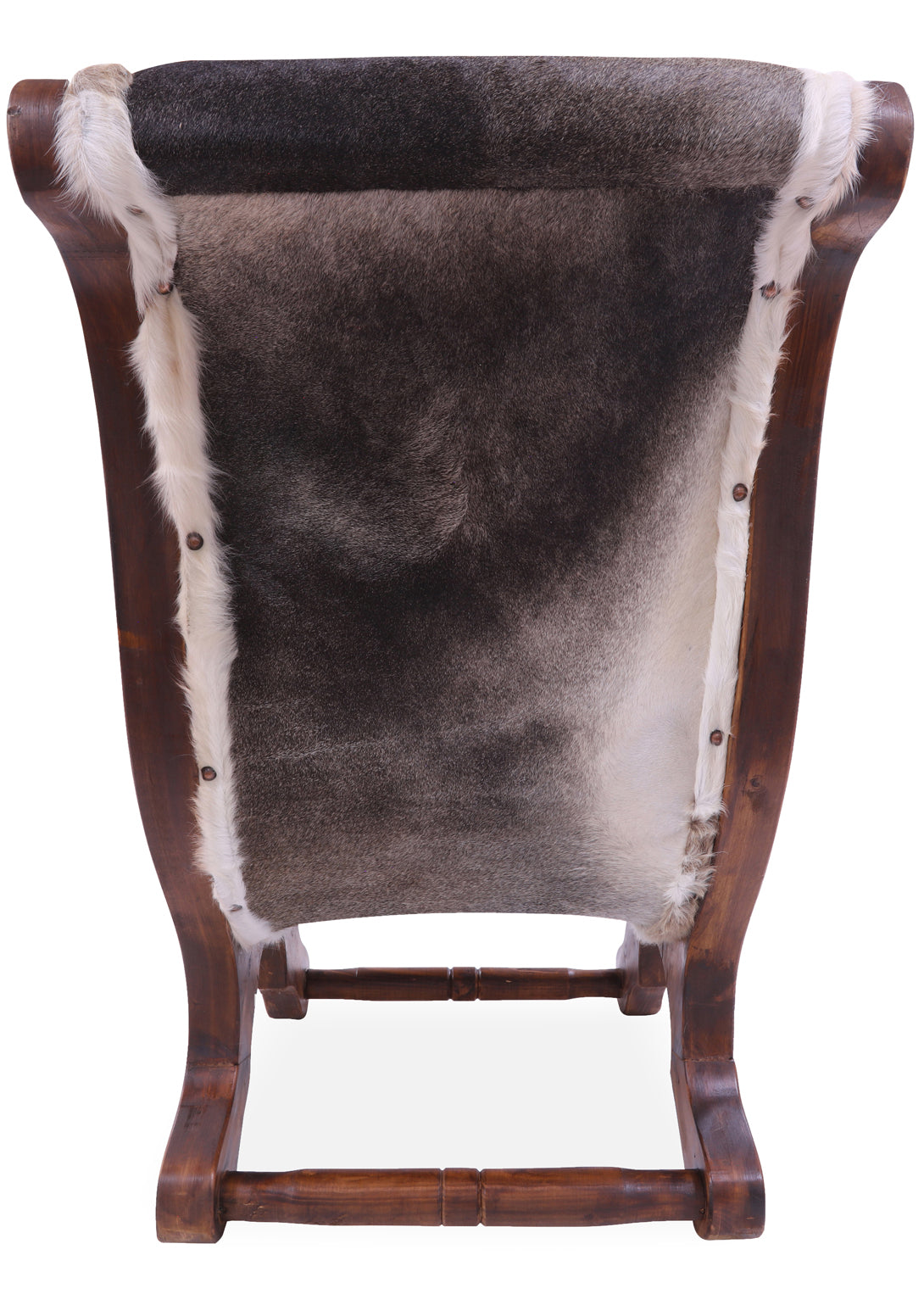 Hair-On Cowhide Handcrafted Reclaimed Wood Chair