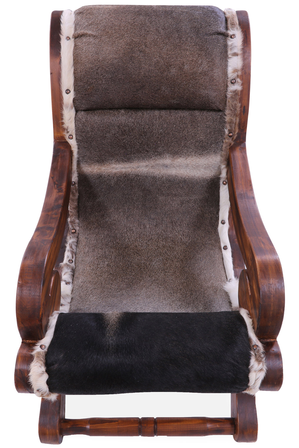 Hair-On Cowhide Handcrafted Reclaimed Wood Chair