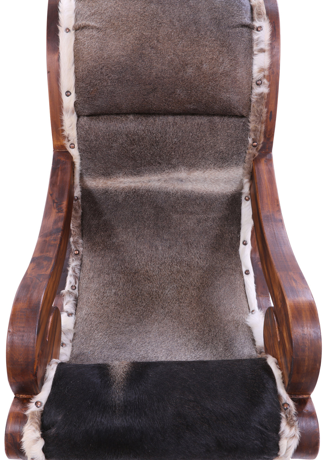 Hair-On Cowhide Handcrafted Reclaimed Wood Chair