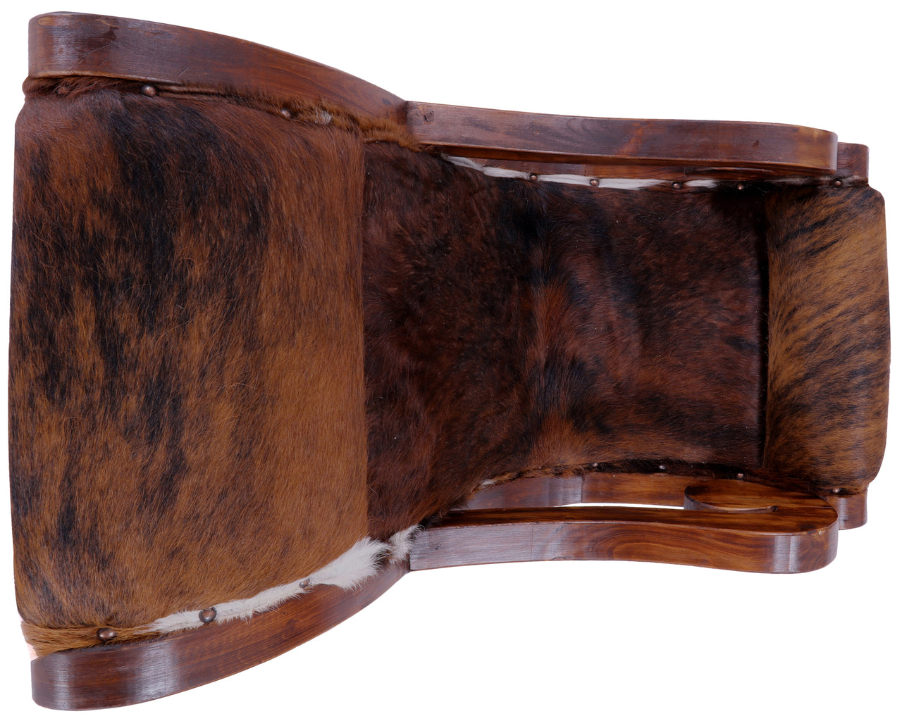 Hair-On Cowhide Handcrafted Reclaimed Wood Chair