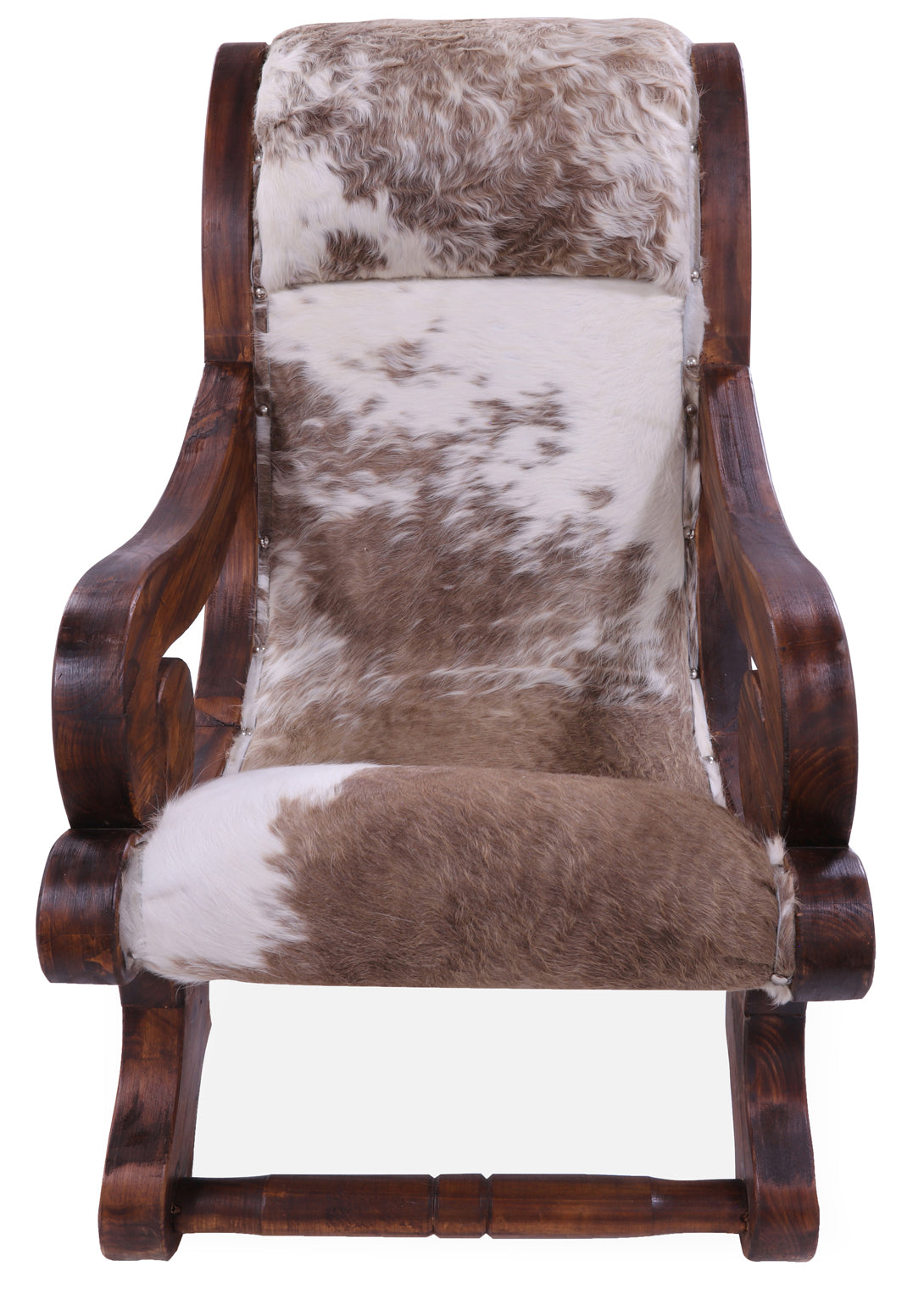 Hair-On Cowhide Handcrafted Reclaimed Wood Chair