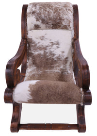 Thumbnail for Hair-On Cowhide Handcrafted Reclaimed Wood Chair