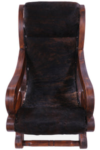 Thumbnail for Hair-On Cowhide Handcrafted Reclaimed Wood Chair