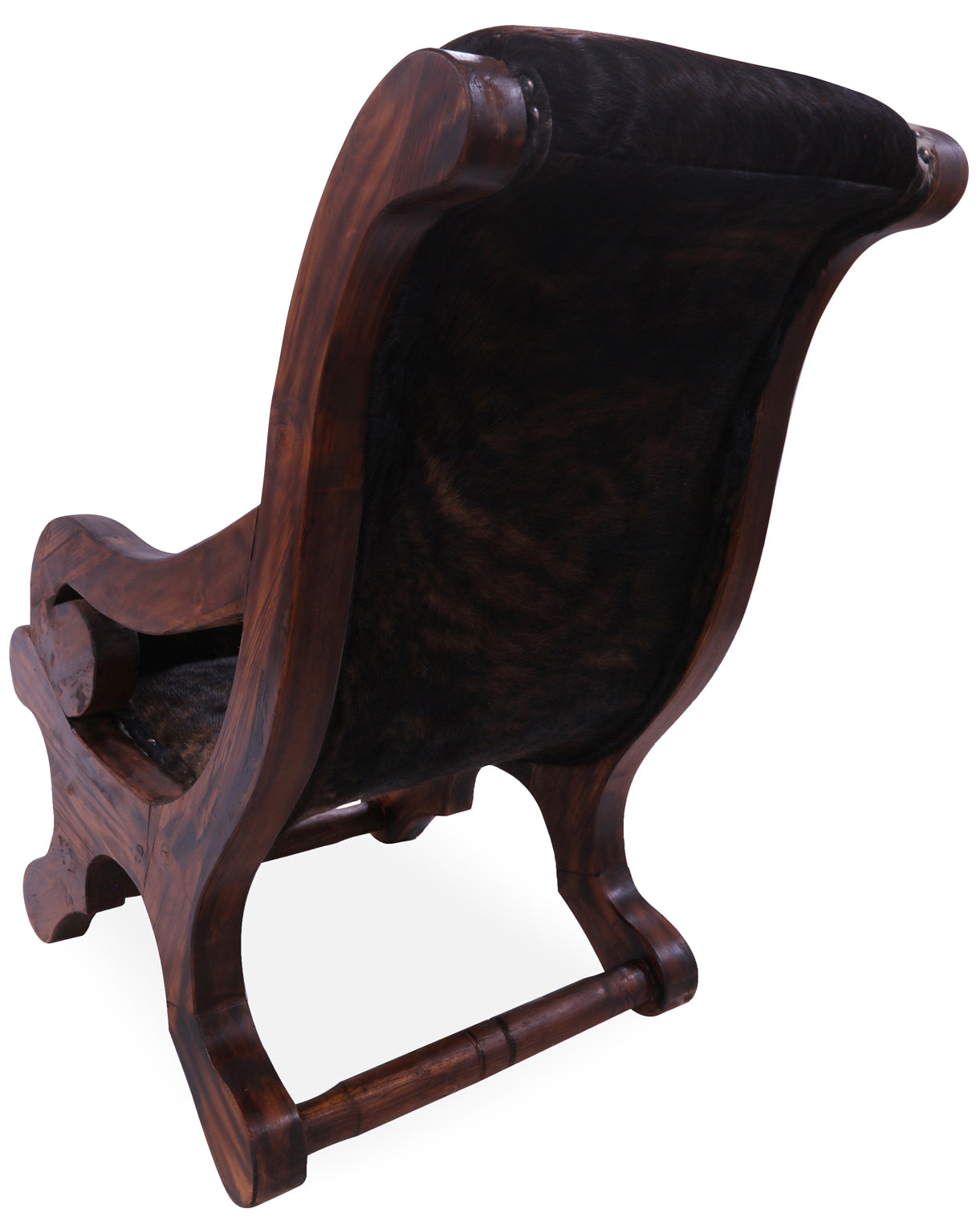 Hair-On Cowhide Handcrafted Reclaimed Wood Chair