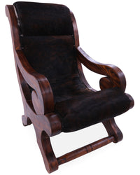 Thumbnail for Hair-On Cowhide Handcrafted Reclaimed Wood Chair