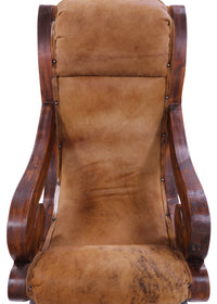 Thumbnail for Hair-On Cowhide Handcrafted Reclaimed Wood Chair