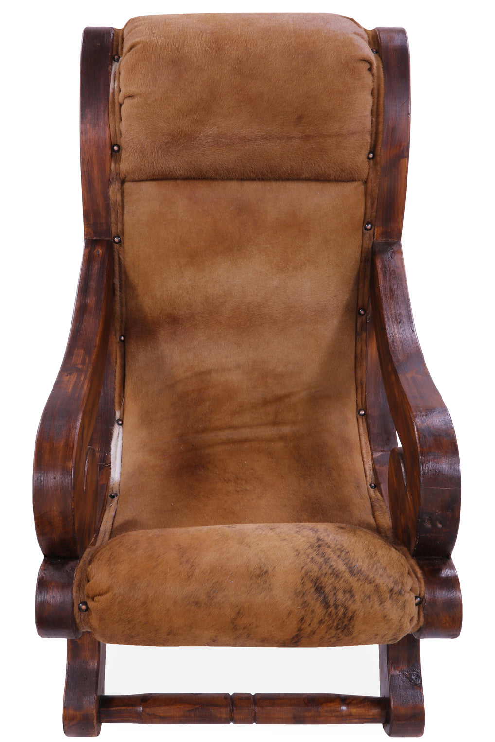 Hair-On Cowhide Handcrafted Reclaimed Wood Chair