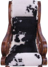 Thumbnail for Hair-On Cowhide Handcrafted Reclaimed Wood Chair