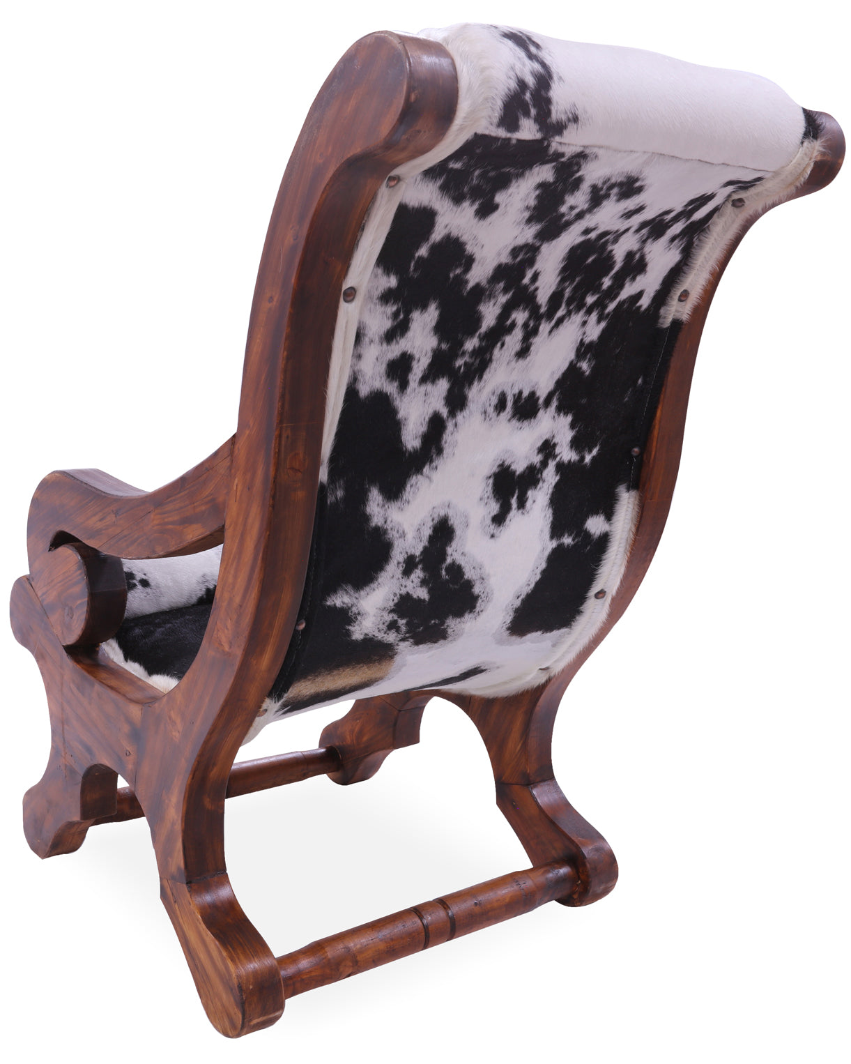 Hair-On Cowhide Handcrafted Reclaimed Wood Chair