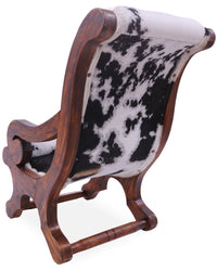 Thumbnail for Hair-On Cowhide Handcrafted Reclaimed Wood Chair