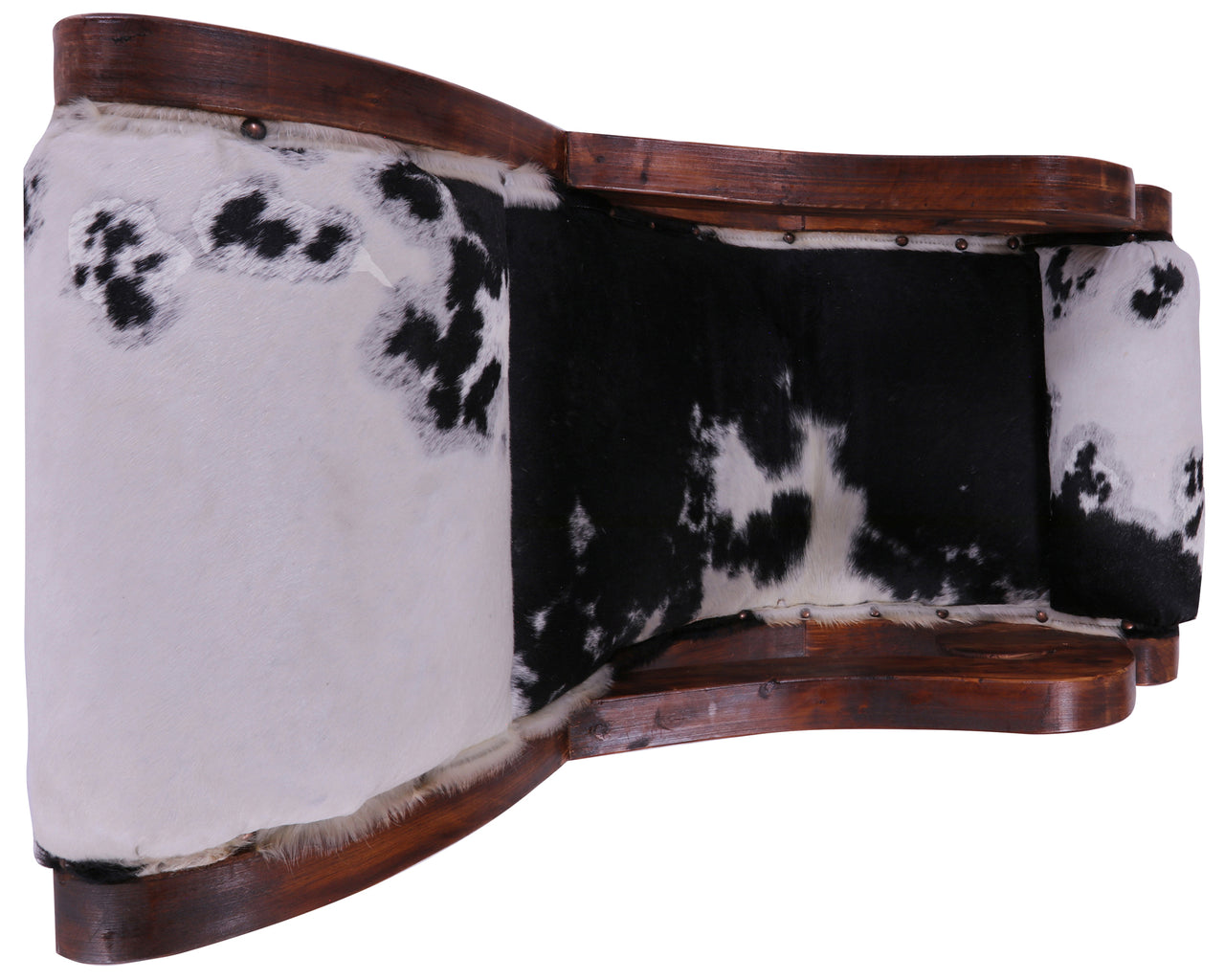 Hair-On Cowhide Handcrafted Reclaimed Wood Chair